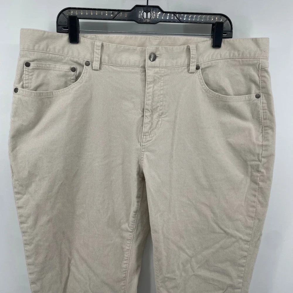 Brooks Brothers Corduroy Pants Mens 40x31 Cream Slim Fit 5-Pocket Trousers